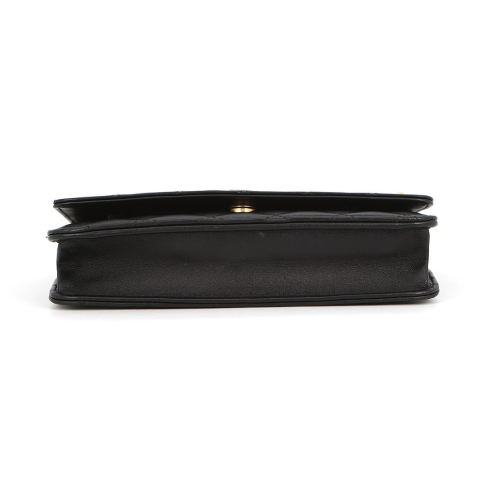 CHANEL Black Lambskin Leather Logo Wallet - Picture 3 of 16